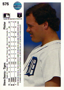 Steve Searcy  baseball card collectible - Main Image 2