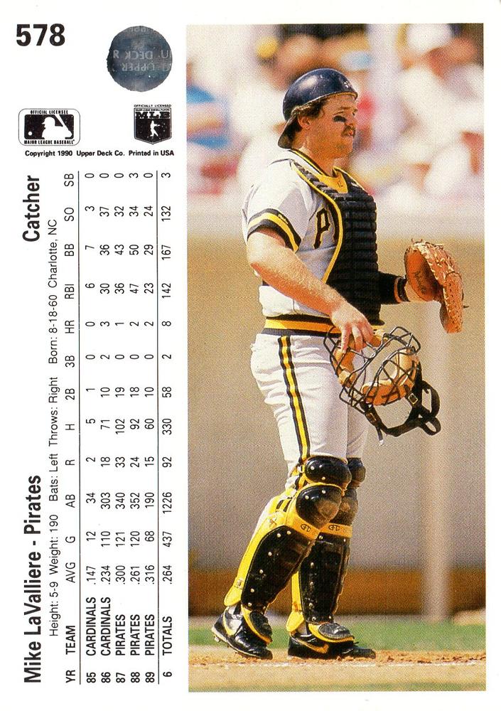 Mike LaValliere  baseball card collectible - Main Image 2