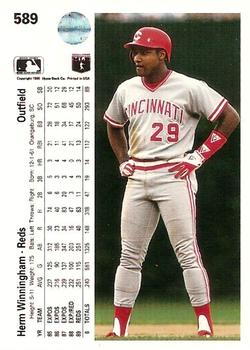 Herm Winningham  baseball card collectible - Main Image 2