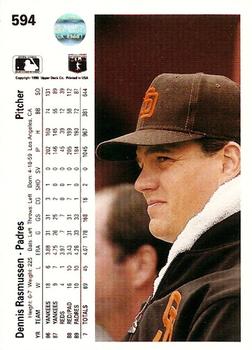 Dennis Rasmussen  baseball card collectible - Main Image 2