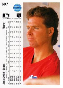 Zane Smith  baseball card collectible - Main Image 2