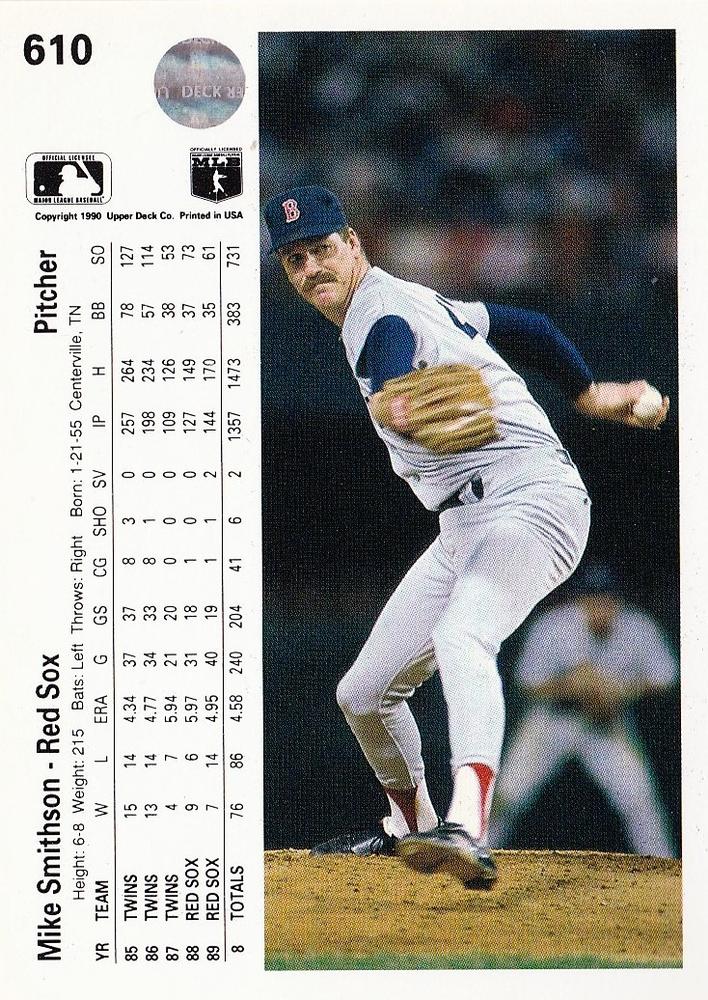 Mike Smithson  baseball card collectible - Main Image 2