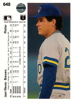 Juan Nieves  baseball card collectible - Main Image 2