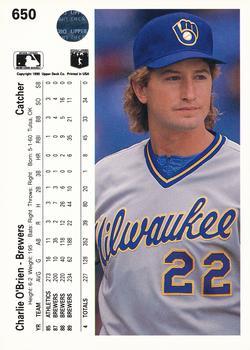 Charlie O’Brien  baseball card collectible - Main Image 2