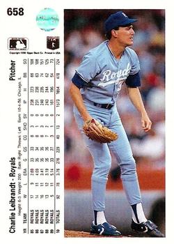 Charlie Leibrandt  baseball card collectible - Main Image 2