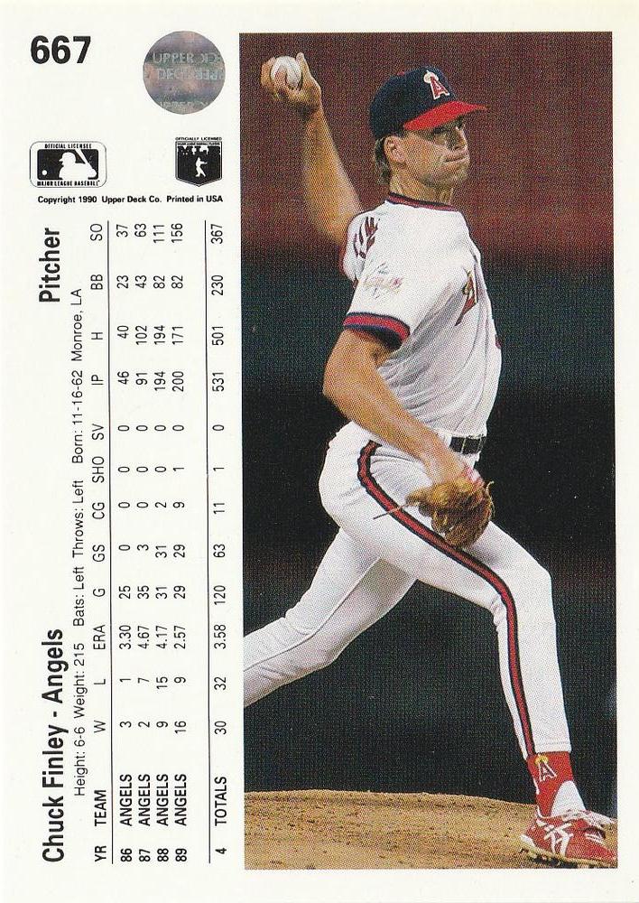 Chuck Finley  baseball card collectible - Main Image 2