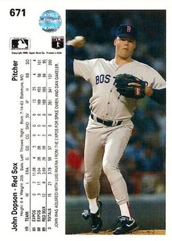 John Dopson  baseball card collectible - Main Image 2