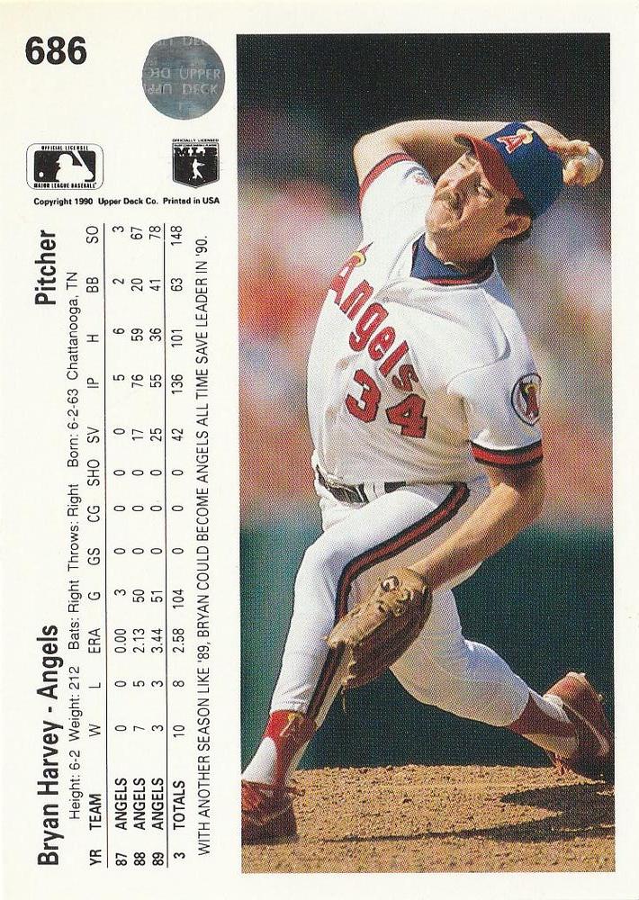 Bryan Harvey  baseball card collectible - Main Image 2