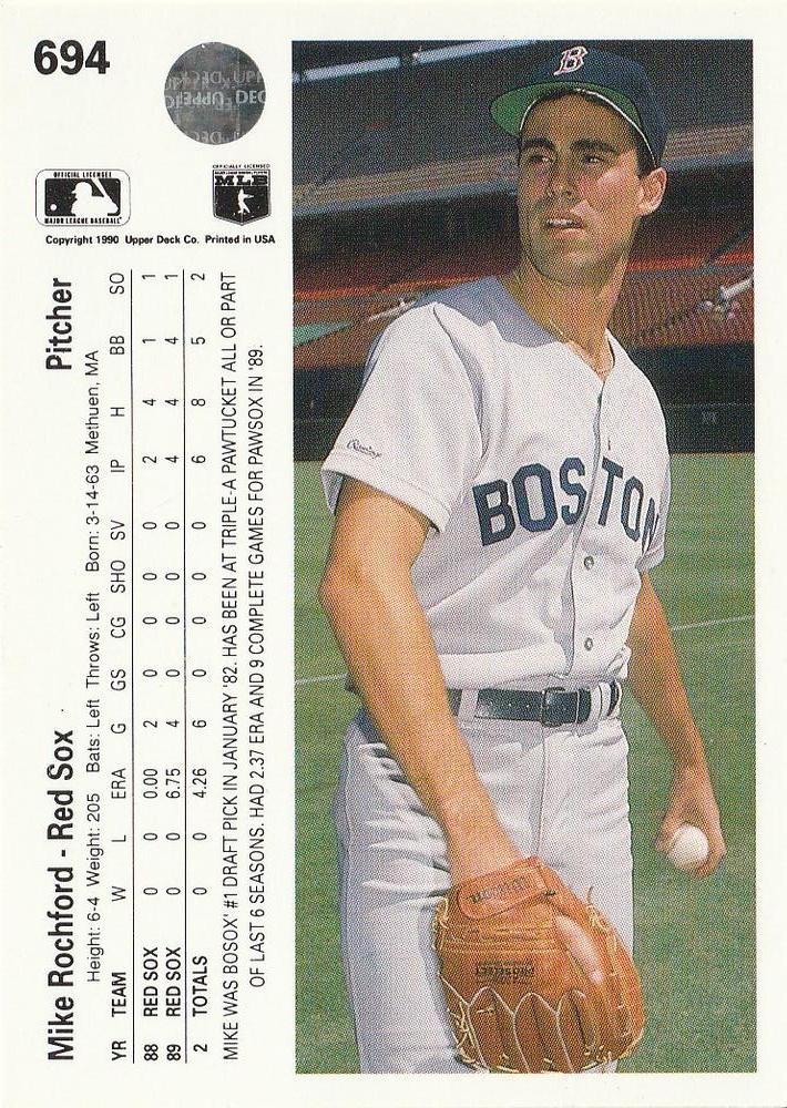 Mike Rochford  baseball card collectible - Main Image 2