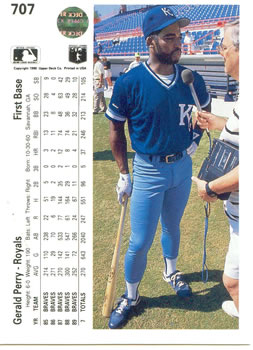 Gerald Perry  baseball card collectible - Main Image 2