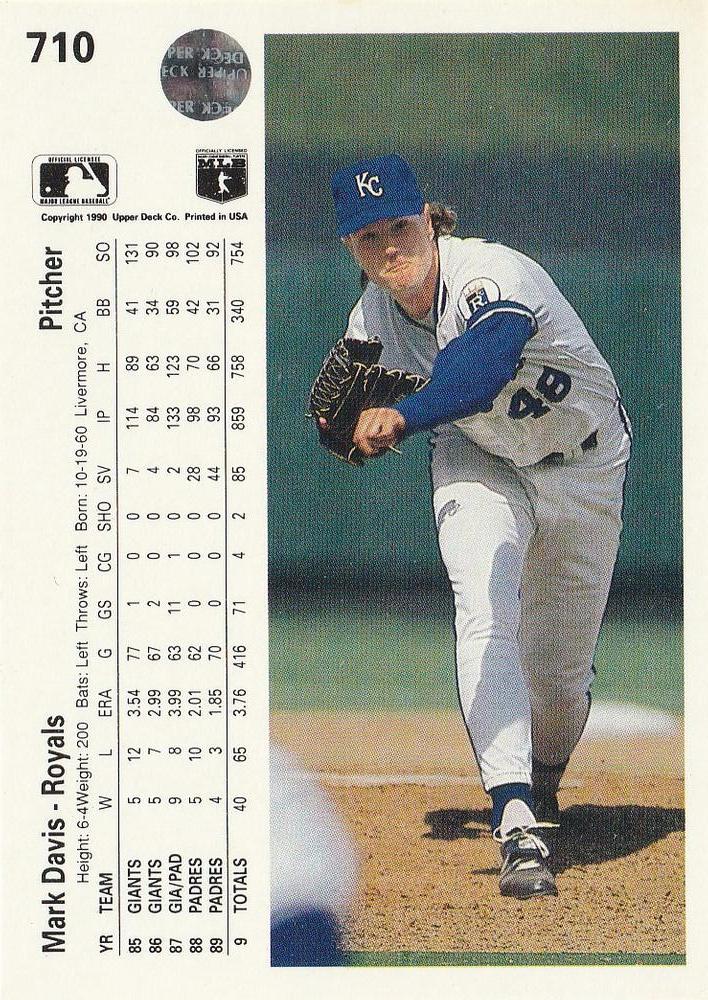 Mark Davis  baseball card collectible - Main Image 2