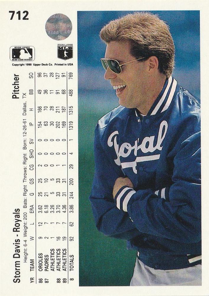 Storm Davis  baseball card collectible - Main Image 2