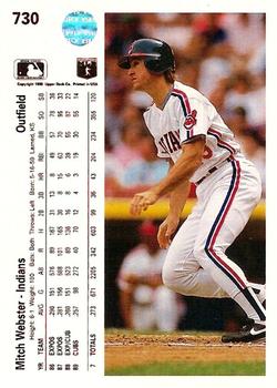 Mitch Webster  baseball card collectible - Main Image 2