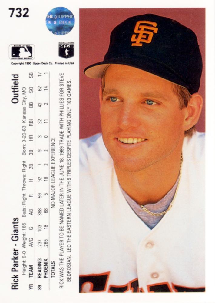 Rick Parker  baseball card collectible - Main Image 2