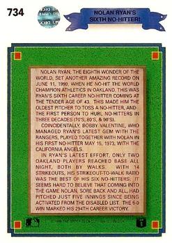 Nolan Ryan 6th No-Hitter / 300th Win  baseball card collectible - Main Image 2