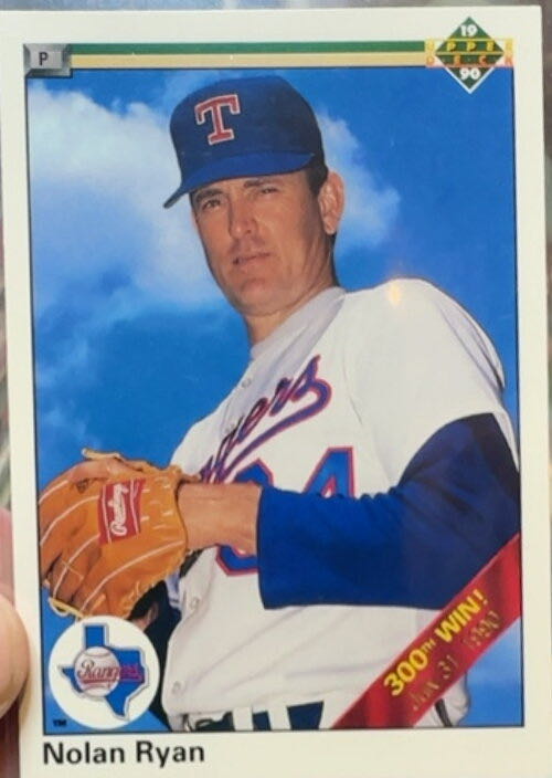 Nolan Ryan 6th No-Hitter / 300th Win  baseball card collectible - Main Image 3