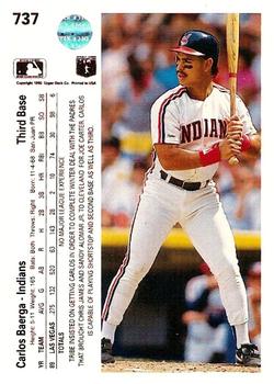 Carlos Baerga  baseball card collectible - Main Image 2