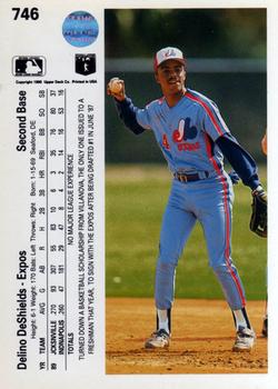 Delino DeShields  baseball card collectible - Main Image 2