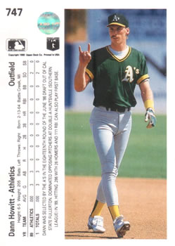 Dann Howitt  baseball card collectible - Main Image 2