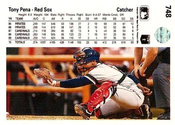 Tony Pena  baseball card collectible - Main Image 2