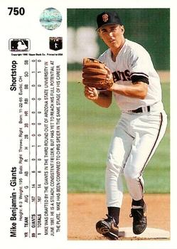 Mike Benjamin  baseball card collectible - Main Image 2