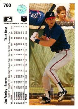 Jim Presley  baseball card collectible - Main Image 2