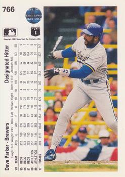 Dave Parker  baseball card collectible - Main Image 2