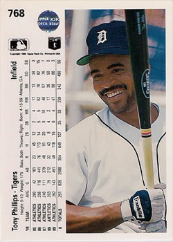 Tony Phillips  baseball card collectible - Main Image 2