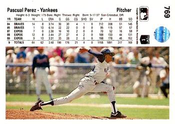 Pascual Perez  baseball card collectible - Main Image 2
