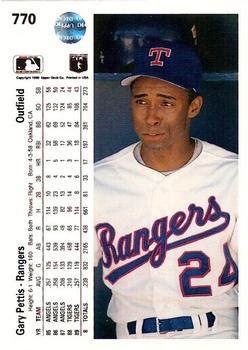 Gary Pettis  baseball card collectible - Main Image 2