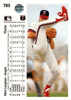 Mark Langston  baseball card collectible - Main Image 2