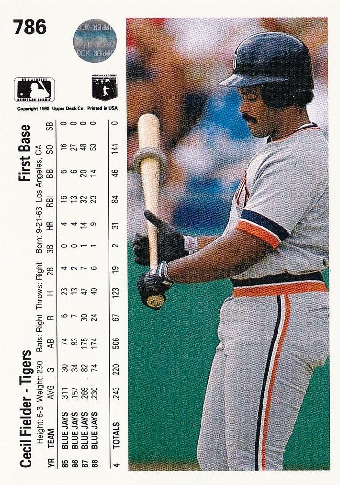 Cecil Fielder  baseball card collectible - Main Image 2