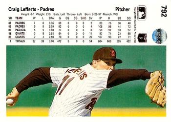 Craig Lefferts  baseball card collectible - Main Image 2