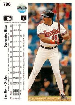 Sam Horn  baseball card collectible - Main Image 2