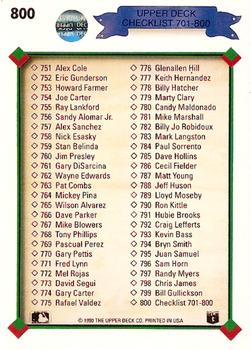 Checklist: 701-800  baseball card collectible - Main Image 2