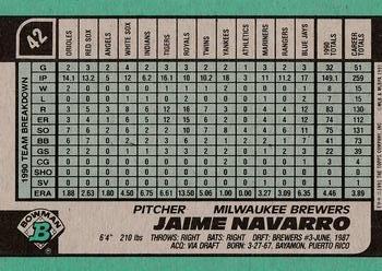 Jaime Navarro  baseball card collectible - Main Image 2