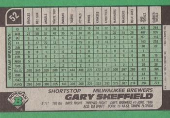 Gary Sheffield  baseball card collectible - Main Image 2