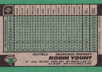 Robin Yount  baseball card collectible - Main Image 2