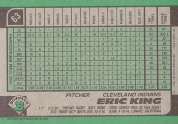 Eric King  baseball card collectible - Main Image 2