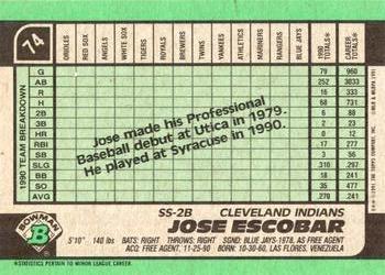 Jose Escobar  baseball card collectible - Main Image 2