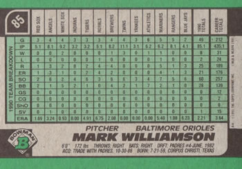 Mark Williamson  baseball card collectible - Main Image 2