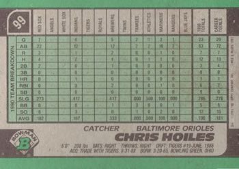 Chris Hoiles  baseball card collectible - Main Image 2