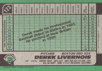 Derek Livernois  baseball card collectible - Main Image 2