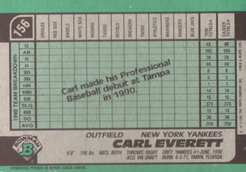 Carl Everett  baseball card collectible - Main Image 2