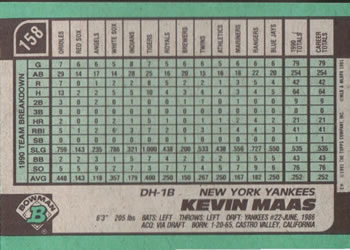 Kevin Maas  baseball card collectible - Main Image 2