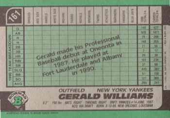 Gerald Williams  baseball card collectible - Main Image 2