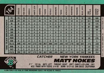 Matt Nokes  baseball card collectible - Main Image 2