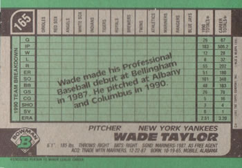 Wade Taylor  baseball card collectible - Main Image 2