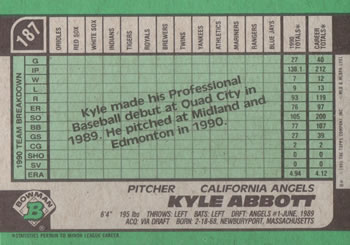 Kyle Abbott  baseball card collectible - Main Image 2