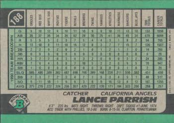 Lance Parrish  baseball card collectible - Main Image 2